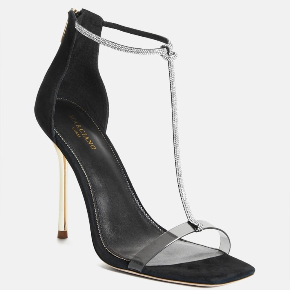 Marciano Olivia Rhinestone T-Strap Stiletto 9